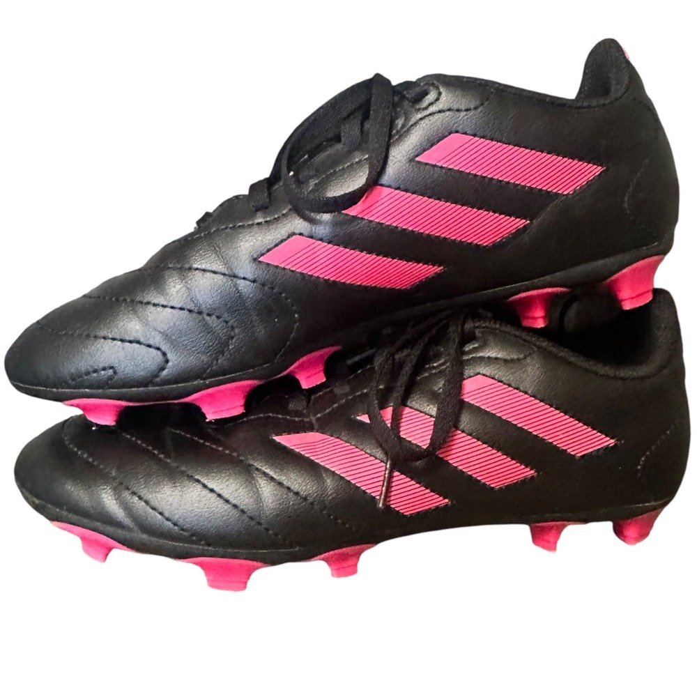 Adidas Soccer Cleats Women Size 5 Black Pink Excellent Firm Ground